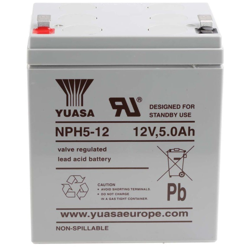 YUASA蓄电池 NPH5-12 12V5.0AH 免维护可充电电池