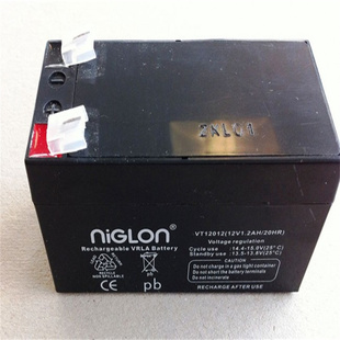 NIGLON蓄电池 20HR免维护可充电铅酸电池 VT12012 12V1.2AH