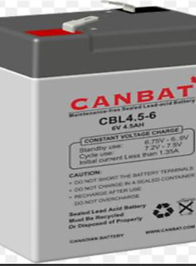 CANBAT CBL4.5-6 6V4.5AH免维护可充电蓄电池
