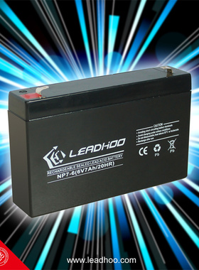 LEADHOO蓄电池 NP7-6 6V7AH/20HR 免维护可充电铅酸电池