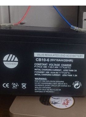 YOUSHENG蓄电池CB19-6 (6V10AH/20HR)电子秤台秤 计价称 吊秤电池