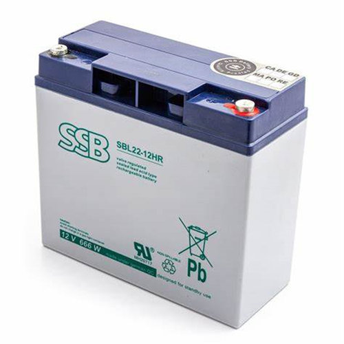 SSB蓄电池 SBL22-12HR 12V-22AH 666W 免维护铅酸电池