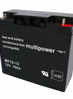multipower 蓄电池 MP18-12 12V18AH 免维护铅酸电池