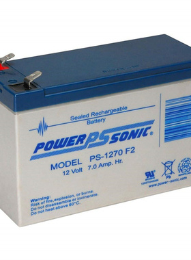 POWERSONIC蓄电池 PS-1270 F2 12Volt 7.0Amp.hr. 免维护电池