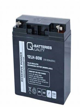 Q-BATTERIES UALITY蓄电池 12LH-80W 12V 20AH/20HR 免维护电池