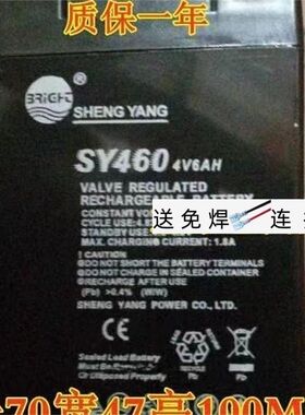 SHENGYANG蓄电池 SY460 4V6AH 电子秤 台秤 电子磅秤 折叠称电瓶