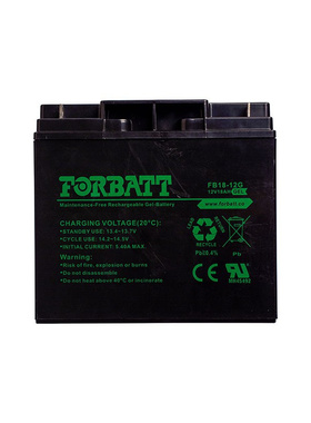FORBATT 蓄电池 FB12-18G 12V 18AH GEL 免维护铅酸电池