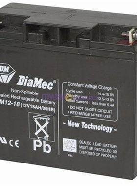DiaMec 蓄电池 DM12-18 12V 18AH/20HR 免维护铅酸电池