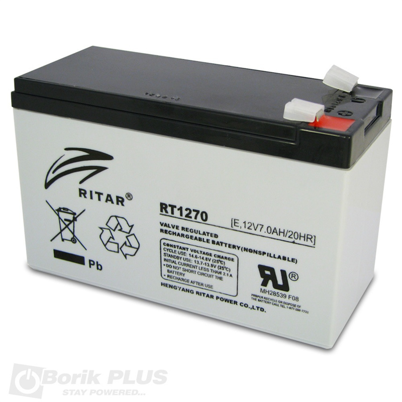 RITAR蓄电池 RT1270 E 12V7.0AH/20HR 免维护可充电电池
