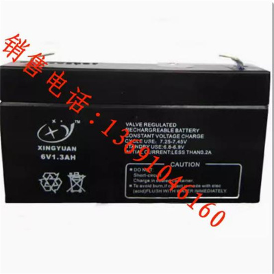 XINGYUAN蓄电池6V1.3AH电子秤考勤指纹机打卡机电瓶