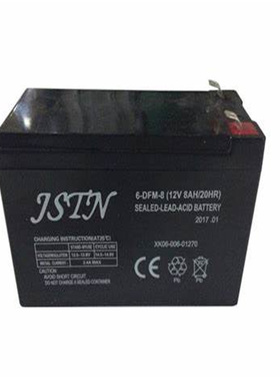 JSTN蓄电池 6-DFM-8 12V8.0AH/20HR 免维护可充电电池