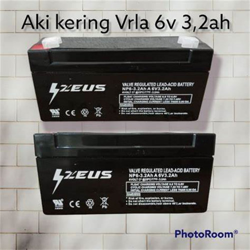 ZEUS蓄电池NP6-3.2 6V3.2AH免维护可充电铅酸电池