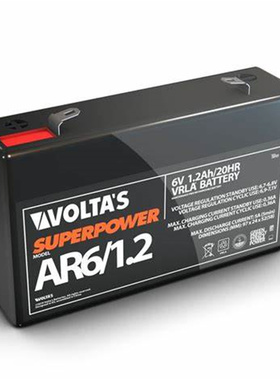 SUPERPOWER VOLTAS AR6/1.2 6V1.2AH/20HR免维护可充电蓄电池