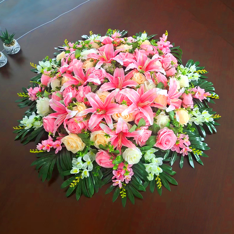 仿真花圆形餐桌花装饰