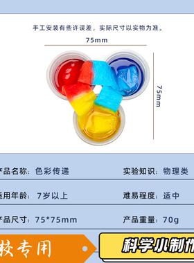 色彩传递科技小制作steam中小学生益智趣味物理毛细现象手工JK14