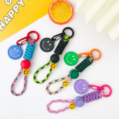 日韩笑脸高级手编绳手机挂绳包包挂件u盘相机卡片手机链多用途