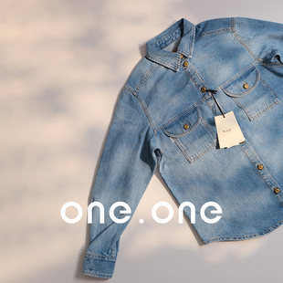 24早春复古水洗做旧牛仔衬衫 现货 oneonebuyer Milano Blaze
