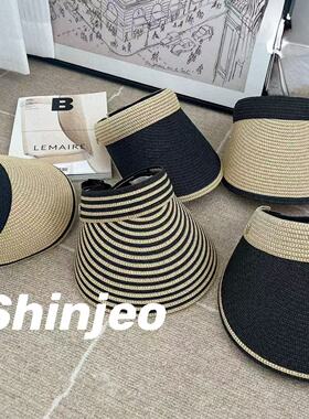 授权现货 Shinjeo 空顶遮阳帽 休闲大帽檐 防晒防紫外线