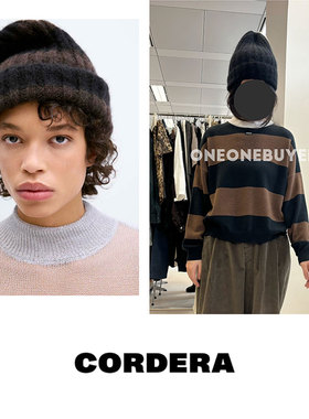 【年中折扣】Cordera 现货 24FW条纹羊驼针织帽 | oneonebuyer