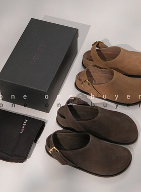 授权现货 A.Emery 25秋冬 The Louis Clog 麂皮搭扣包头勃肯鞋