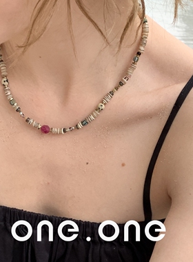 品牌授权 waki天然玉石手工串珠项链锁骨链火山漫步｜oneonebuyer