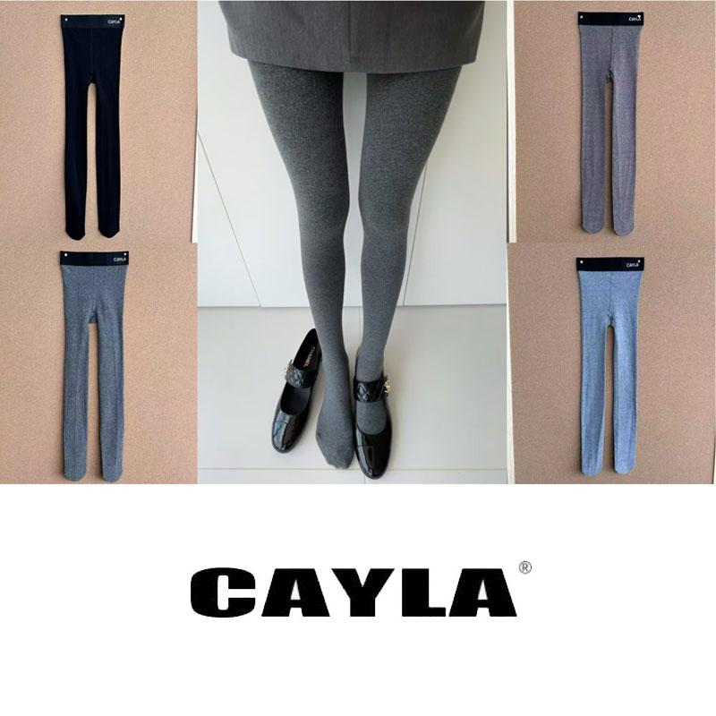CAYLA弹力高腰连袜打底裤