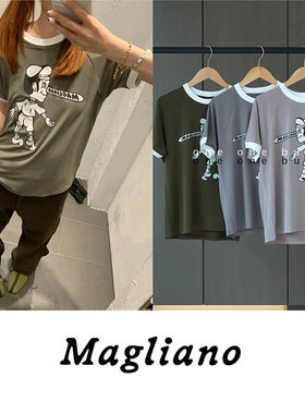 【年中折扣】Magliano 25春夏匹诺曹印花拼接短袖T恤