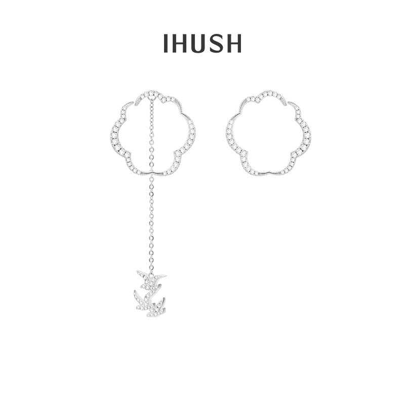 ihush/俏物悄语环游世界不对称云朵耳环多种戴法原创情人节礼物