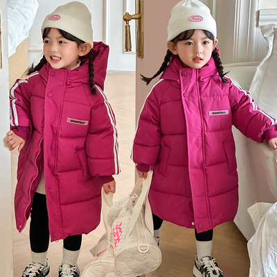 儿童冬装棉衣加厚中长款