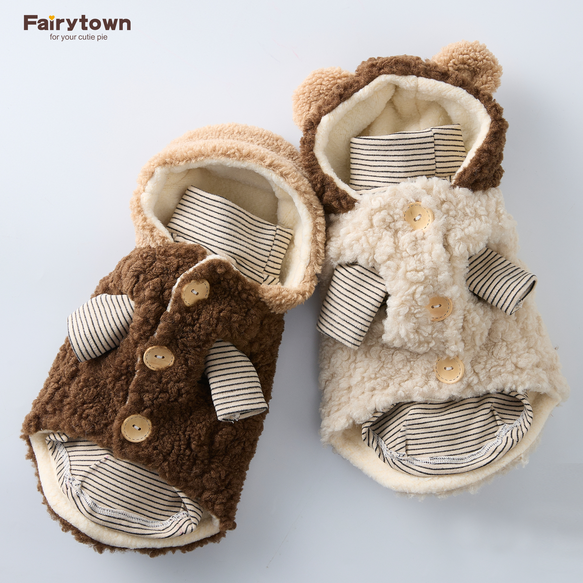 可爱饼干温暖的狗狗羊羔绒马甲