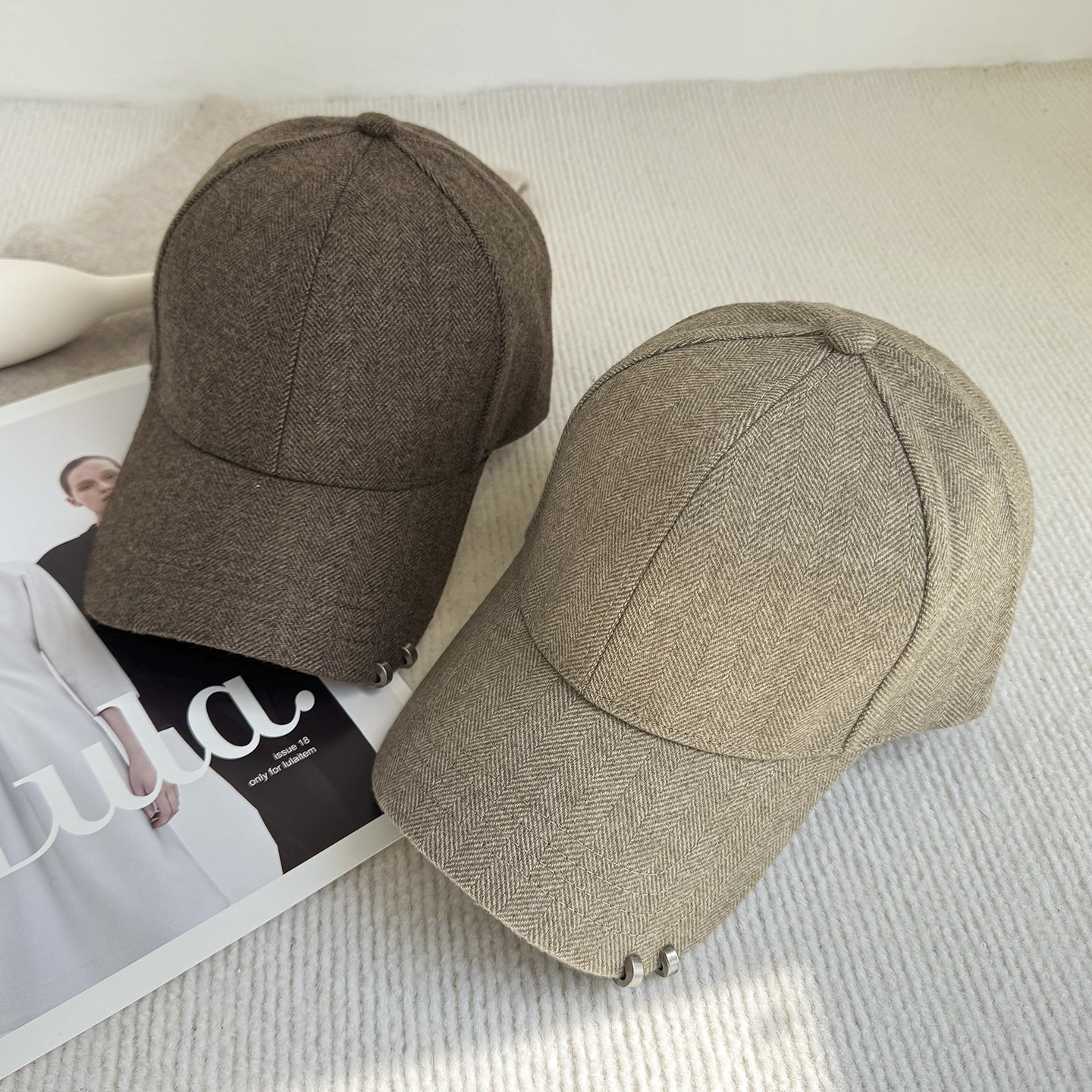 秋冬羊毛棒球帽男女情侣款硬顶鸭舌帽显脸小百搭复古保暖显脸小潮,服饰配件/皮带/帽子/围巾,帽子,淘宝优惠券,粉丝福利购,淘宝优惠卷