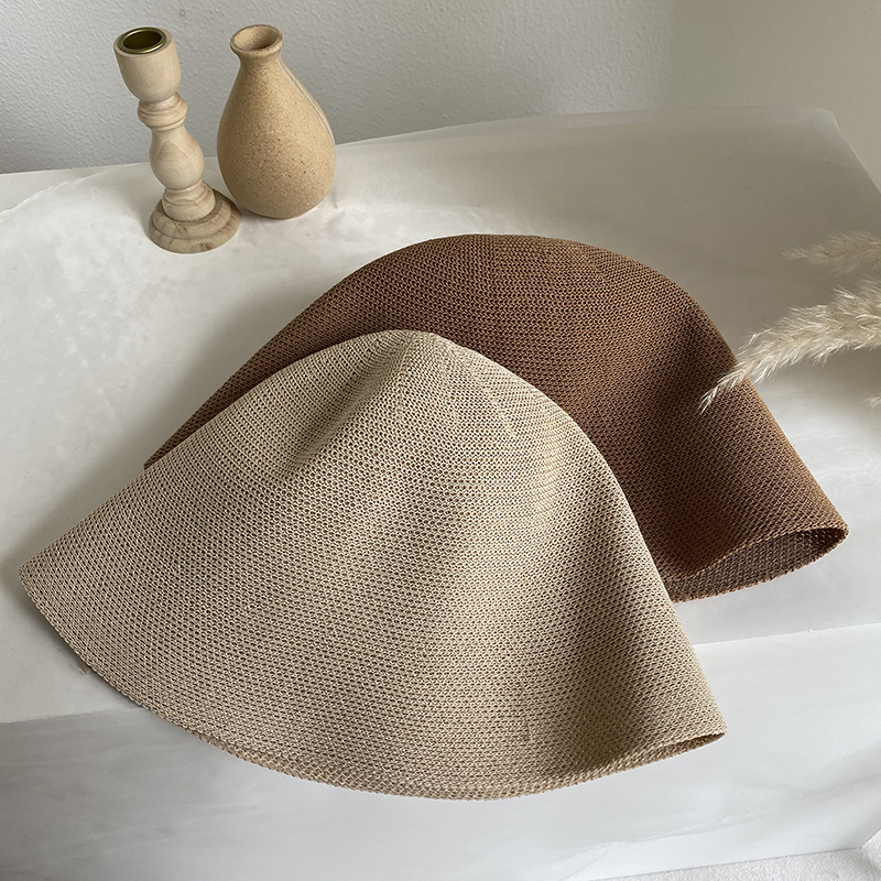 复古风棉麻透气薄款网红款水桶帽