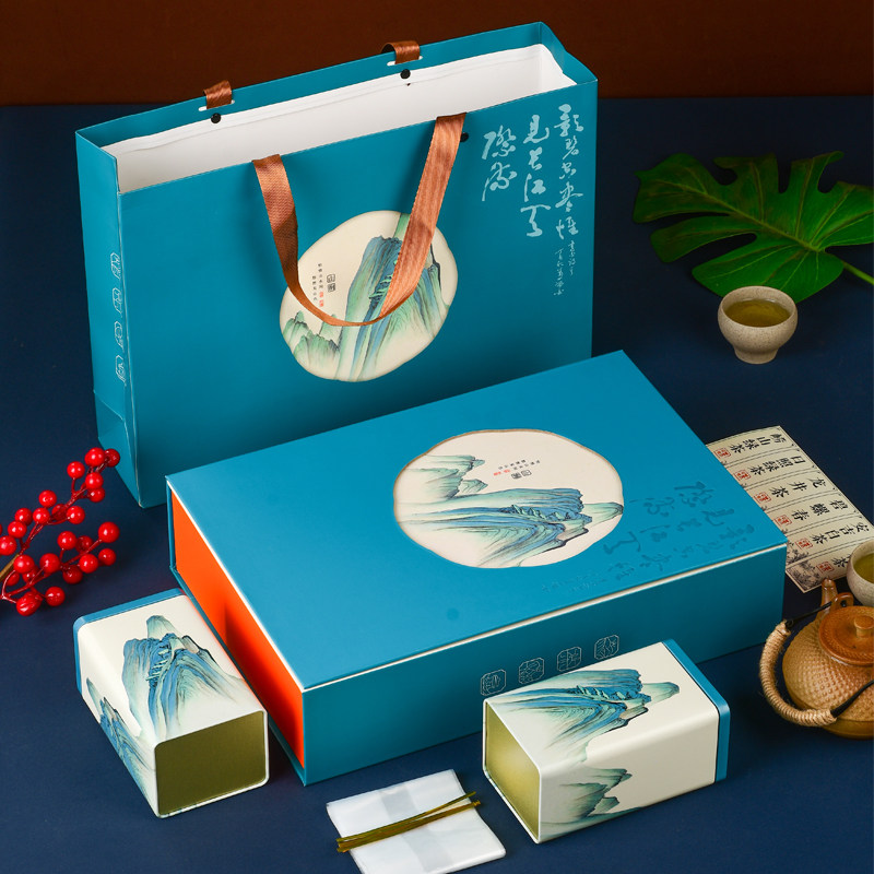 茶叶罐礼盒装空盒子普洱绿茶包装盒铁罐储存罐密封家用定制