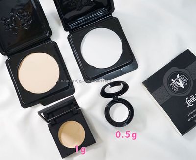 包邮Kat Von D KVD哑光控油定妆蜜粉饼Light/Fair试色小样试用装