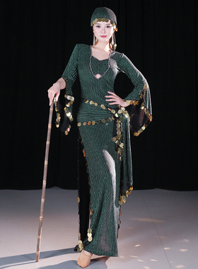 肚皮舞民俗风saidi连体袍子东方舞班团服舞台比赛表演出舞蹈服套