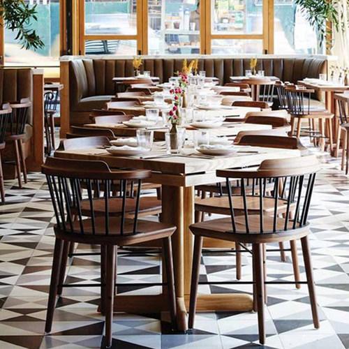 法式复古风椅子靠背铁艺休闲家用凳设计师咖啡店侘寂实木扶手餐椅