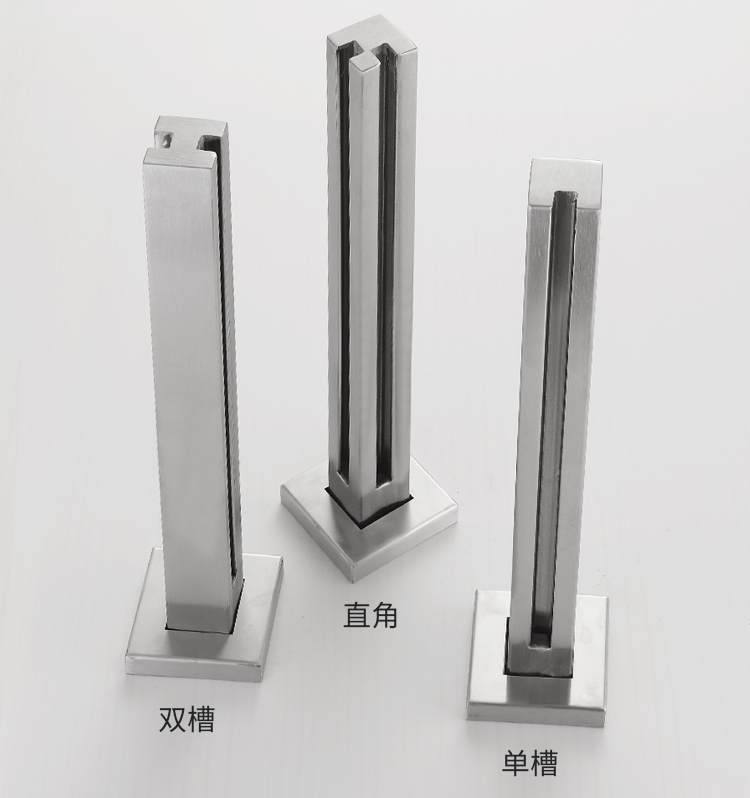 定制不锈钢栏杆围栏家用楼梯扶手立柱简约露台阳台钢化玻璃护栏免