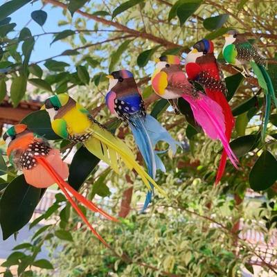 仿真小鸟羽毛喜鹊庭院花园