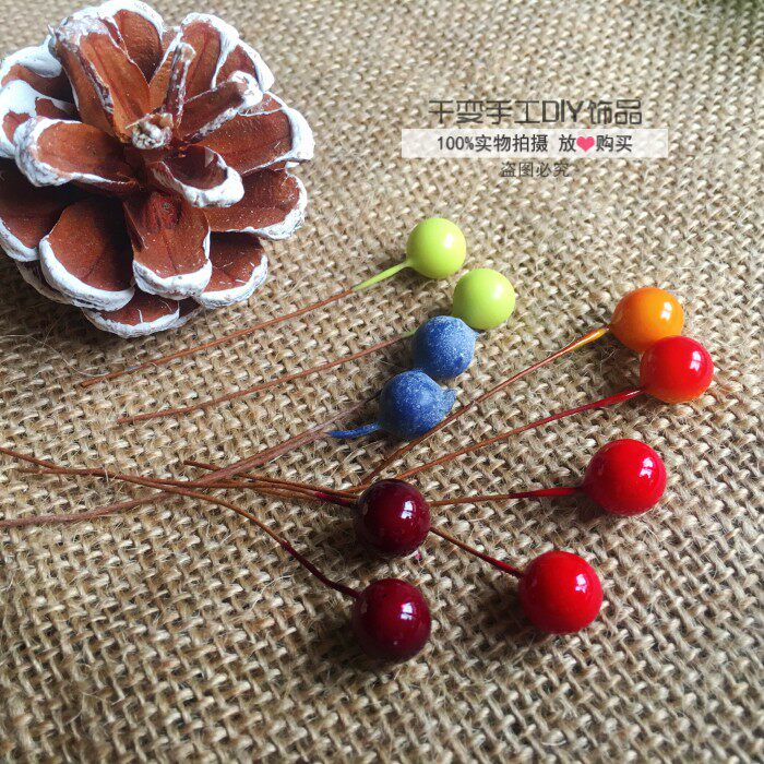 攝影道具仿真果實手工漿果頭飾 裝包裝飾創意用品紅豆豆紅果果子在類目 家居飾品, 花瓶/花器/仿真花/仿真飾品, 仿真花/假花中 - 來自Buy2taobao.com提供專業的淘寶代購服務
