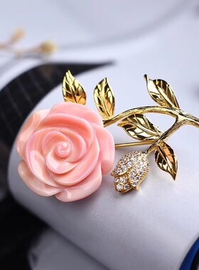 珠宝女皇风玫瑰胸针两用款吊坠
