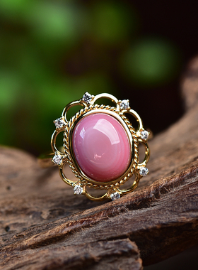 女皇贝925银时尚款风戒指