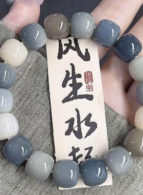 天然菩提根手串老料干磨光感