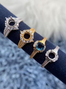 s925银托工厂戒指空托款式多尺寸