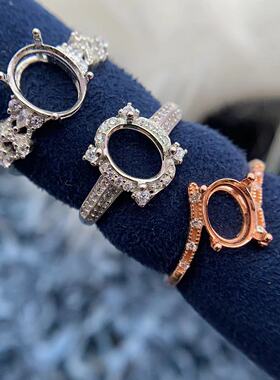 S925银戒指空托精致气质简单百搭