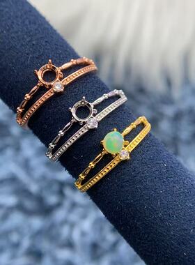 s925纯银托工厂戒指空托多款式