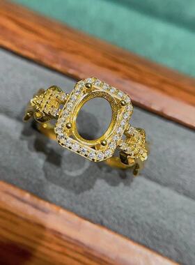 工厂特惠轻奢戒指空托s925银精致