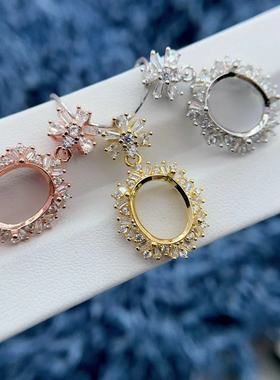 S925银托工厂吊坠空托10*12精工