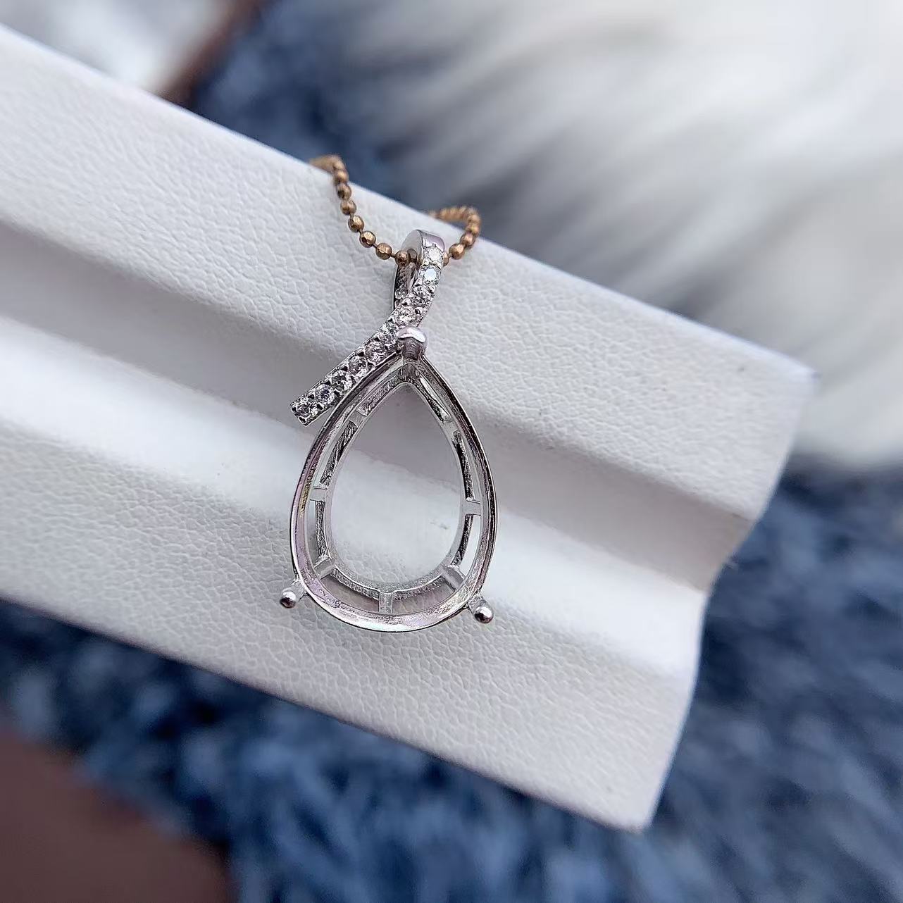 s925银托工厂吊坠空托款式多尺寸