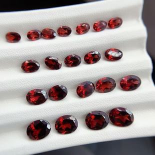 天然鸽血红石榴石裸石戒面大红色莫桑比克红宝石可定制珠宝首饰