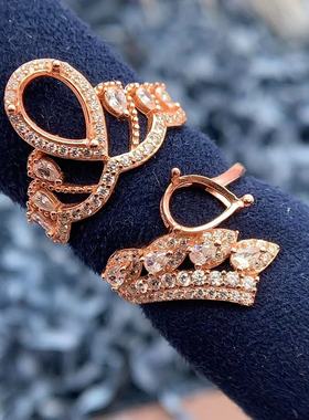 S925银戒指空托精致气质高级华丽